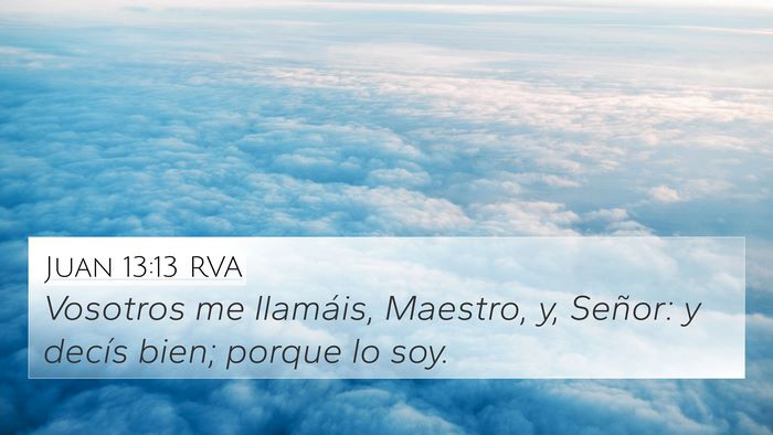 Juan 13:13 RVA Bible Verse Image