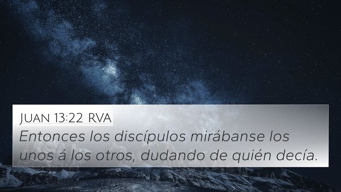 Juan 13:22 RVA Bible Verse Image