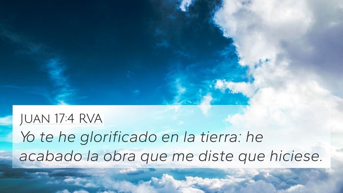 Juan 17:4 RVA Bible Verse Image