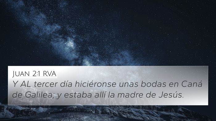 Juan 2:1 RVA Bible Verse Image