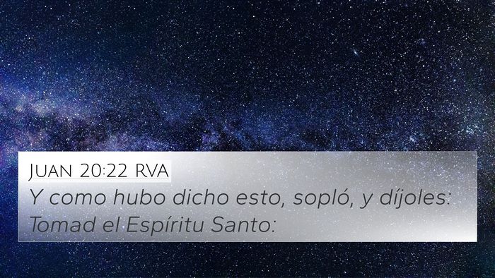 Juan 20:22 RVA Bible Verse Image