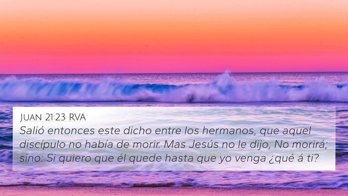 Juan 21:23 RVA Bible Verse Image