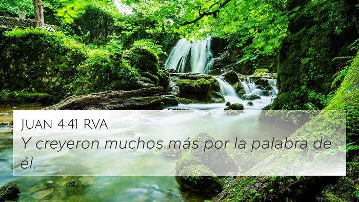 Juan 4:41 RVA Bible Verse Image