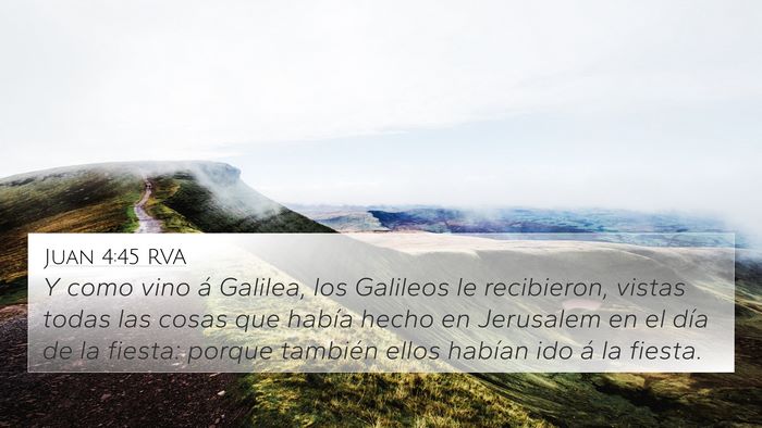 Juan 4:45 RVA Bible Verse Image