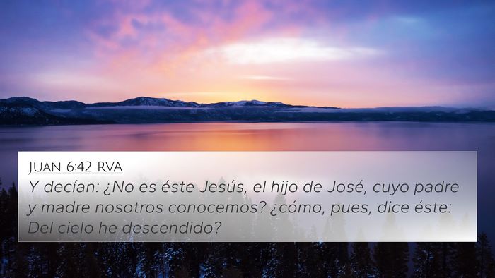 Juan 6:42 RVA Bible Verse Image