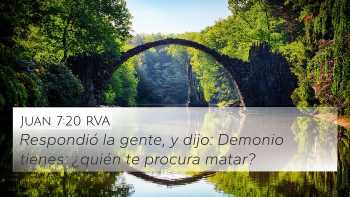 Juan 7:20 RVA Bible Verse Image