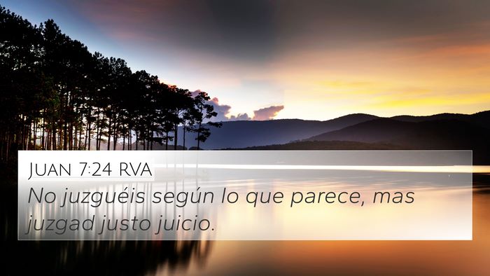 Juan 7:24 RVA Bible Verse Image