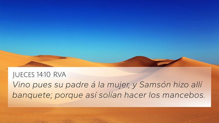 Jueces 14:10 RVA Bible Verse Image