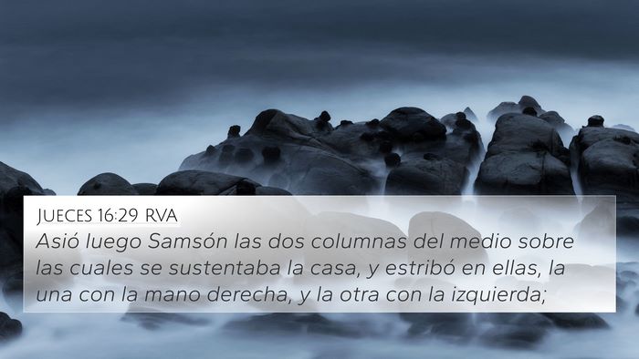 Jueces 16:29 RVA Bible Verse Image