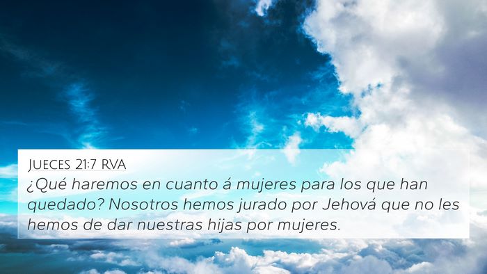 Jueces 21:7 RVA Bible Verse Image