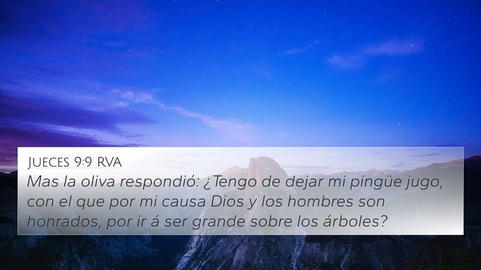 Jueces 9:9 RVA Bible Verse Image