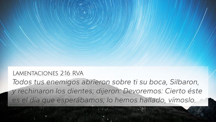 Lamentaciones 2:16 RVA Bible Verse Image