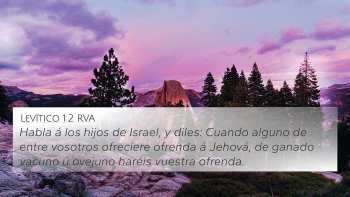 Levítico 1:2 RVA 4K Wallpaper - Habla á los hijos de Israel, y diles: Cuando - 4K Wallpaper Bible Verse