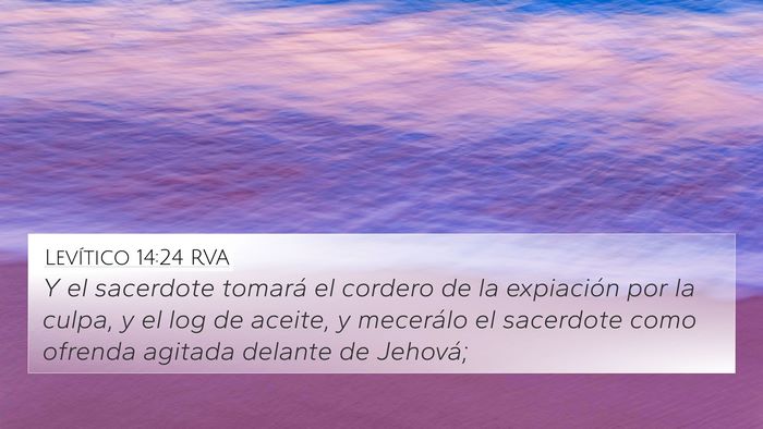 Levítico 14:24 RVA 4K Wallpaper - Y el sacerdote tomará el cordero de la - 4K Wallpaper Bible Verse