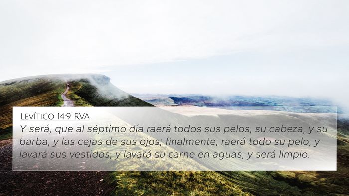 Levítico 14:9 RVA Bible Verse Image