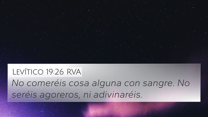 Levítico 19:26 RVA Bible Verse Image