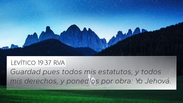 Levítico 19:37 RVA Bible Verse Image