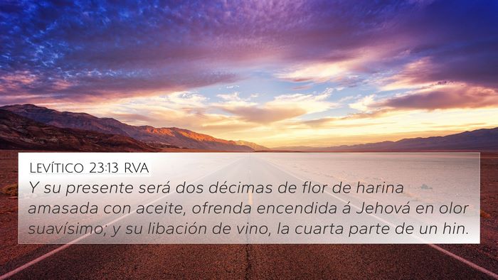 Levítico 23:13 RVA Bible Verse Image