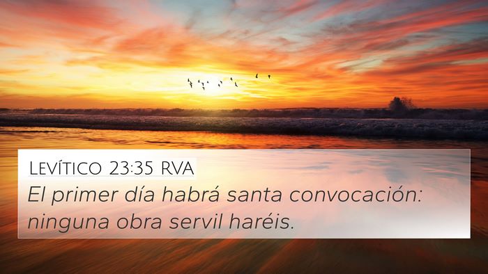 Levítico 23:35 RVA Bible Verse Image