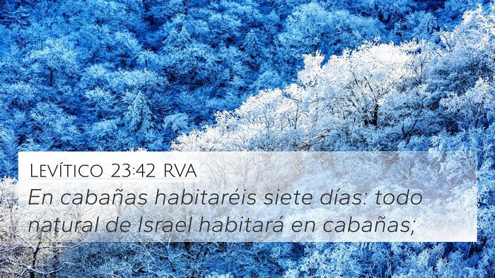 Levítico 23:42 RVA 4K Wallpaper - En cabañas habitaréis siete días: todo natural - 4K Wallpaper Bible Verse