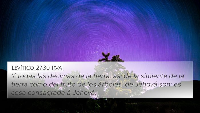 Levítico 27:30 RVA Bible Verse Image
