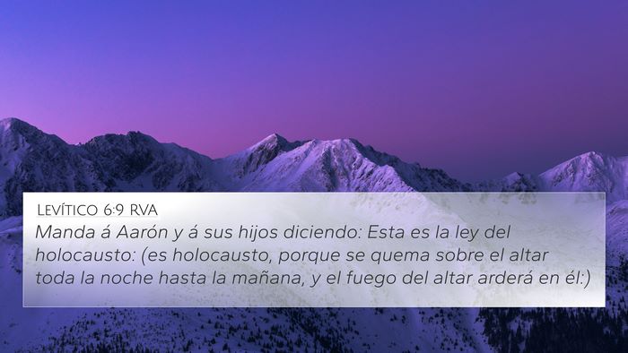 Levítico 6:9 RVA Bible Verse Image