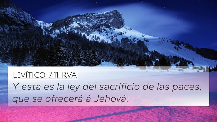 Levítico 7:11 RVA Bible Verse Image