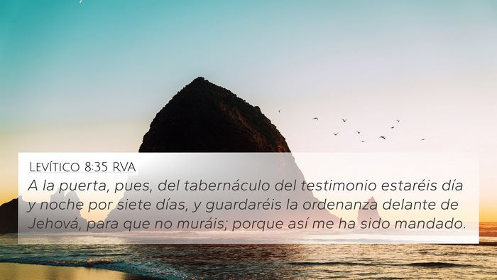 Levítico 8:35 RVA Bible Verse Image