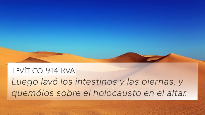 Levítico 9:14 RVA 4K Wallpaper - Luego lavó los intestinos y las piernas, y - 4K Wallpaper Bible Verse