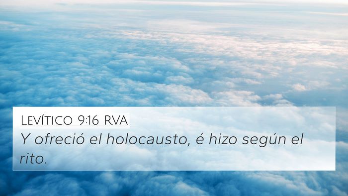 Levítico 9:16 RVA 4K Wallpaper - Y ofreció el holocausto, é hizo según el - 4K Wallpaper Bible Verse
