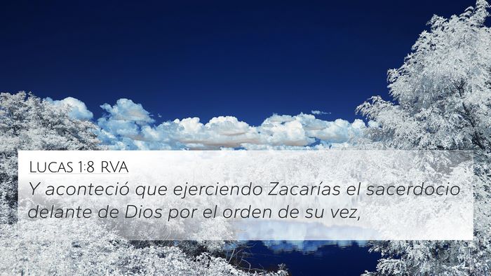 Lucas 1:8 RVA 4K Wallpaper - Y aconteció que ejerciendo Zacarías el - 4K Wallpaper Bible Verse