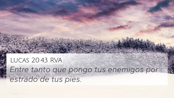 Lucas 20:43 RVA 4K Wallpaper - Entre tanto que pongo tus enemigos por estrado de - 4K Wallpaper Bible Verse