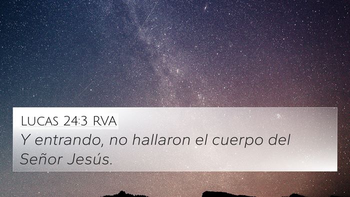 Lucas 24:3 RVA Bible Verse Image