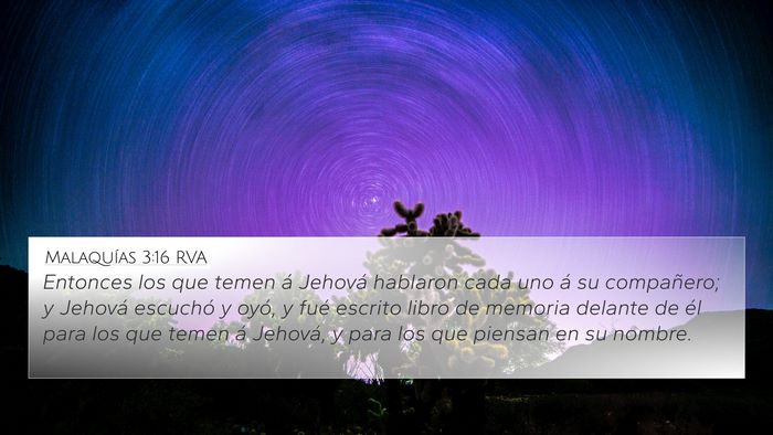 Malaquías 3:16 RVA Bible Verse Image