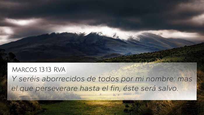 Marcos 13:13 RVA Bible Verse Image