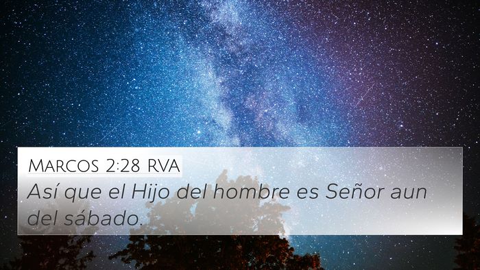 Marcos 2:28 RVA Bible Verse Image