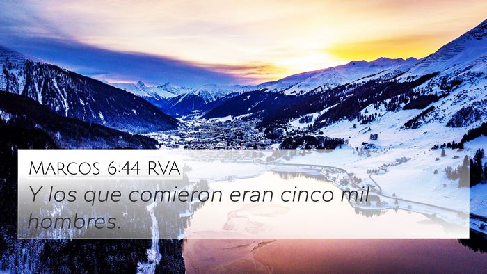 Marcos 6:44 RVA 4K Wallpaper - Y los que comieron eran cinco mil - 4K Wallpaper Bible Verse