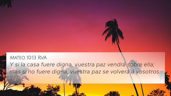 Mateo 10:13 RVA Bible Verse Image