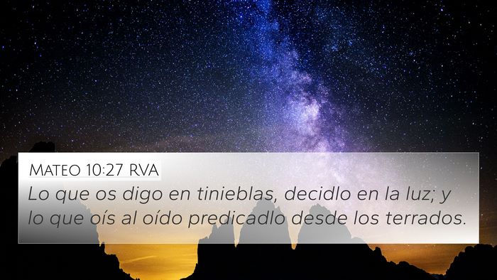 Mateo 10:27 RVA Bible Verse Image