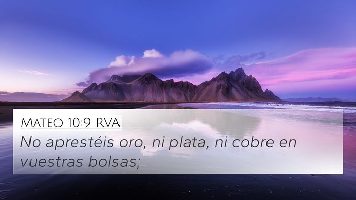 Mateo 10:9 RVA Bible Verse Image