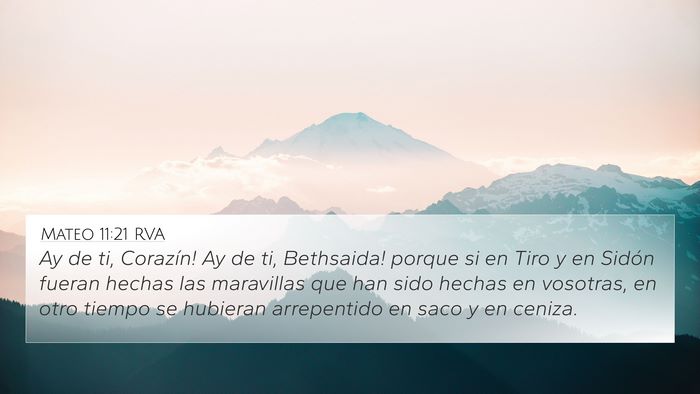 Mateo 11:21 RVA Bible Verse Image