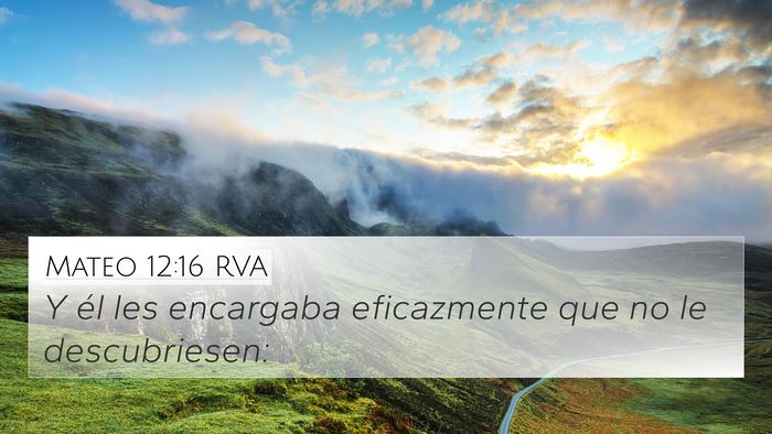 Mateo 12:16 RVA Bible Verse Image