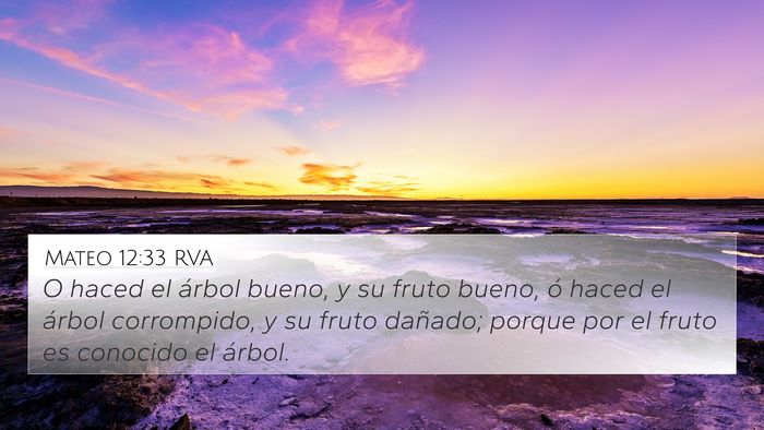 Mateo 12:33 RVA Bible Verse Image