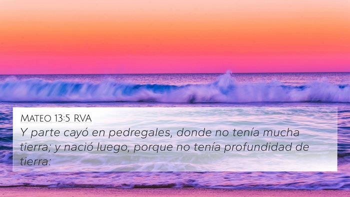 Mateo 13:5 RVA Bible Verse Image