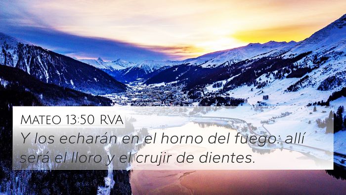 Mateo 13:50 RVA Bible Verse Image