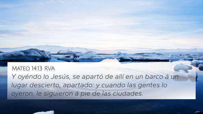 Mateo 14:13 RVA Bible Verse Image