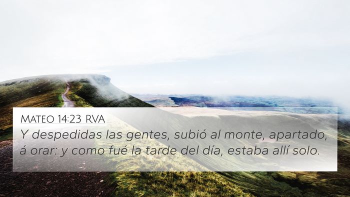 Mateo 14:23 RVA Bible Verse Image