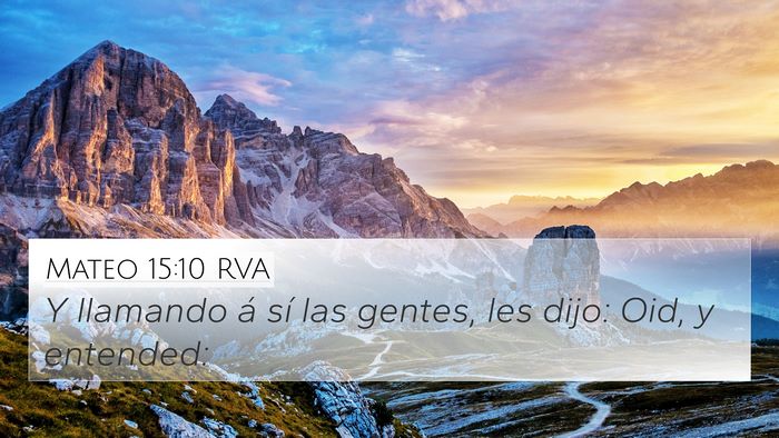 Mateo 15:10 RVA Bible Verse Image