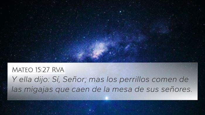 Mateo 15:27 RVA Bible Verse Image
