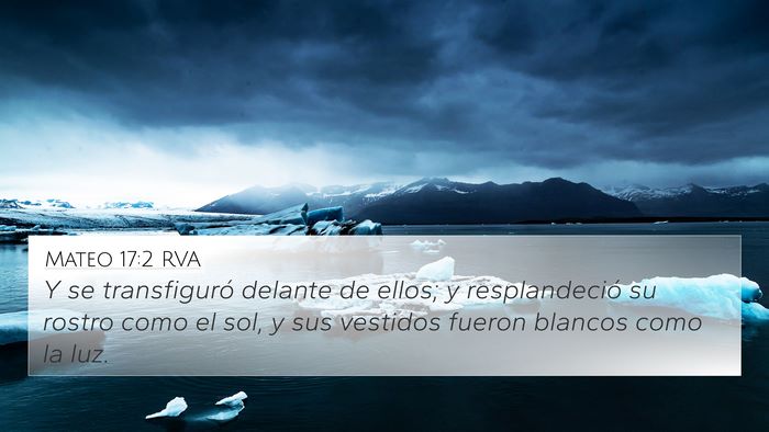 Mateo 17:2 RVA 4K Wallpaper - Y se transfiguró delante de ellos; y - 4K Wallpaper Bible Verse